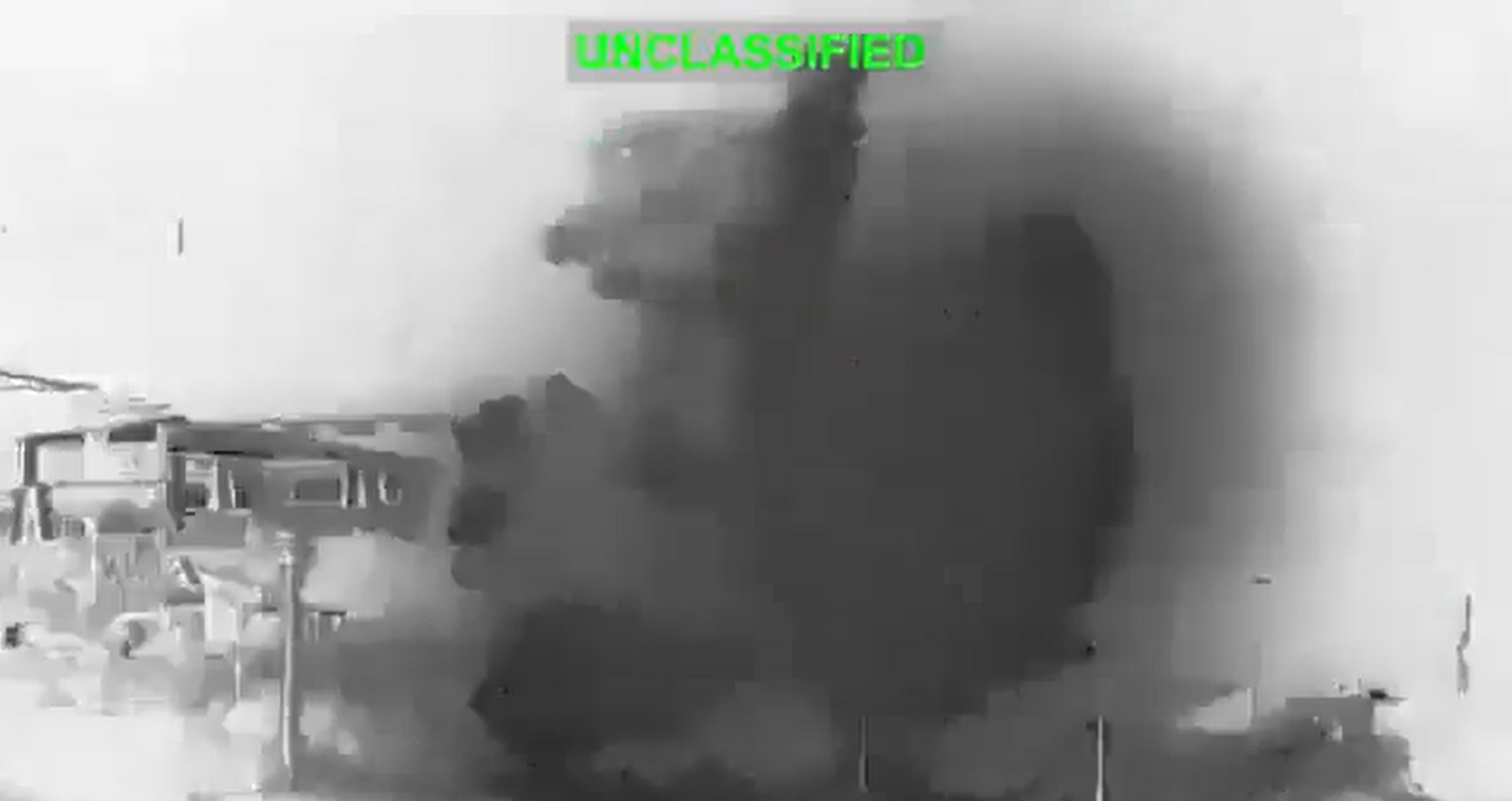 A tower at Iran’s Chabahar port is struck by US forces. 