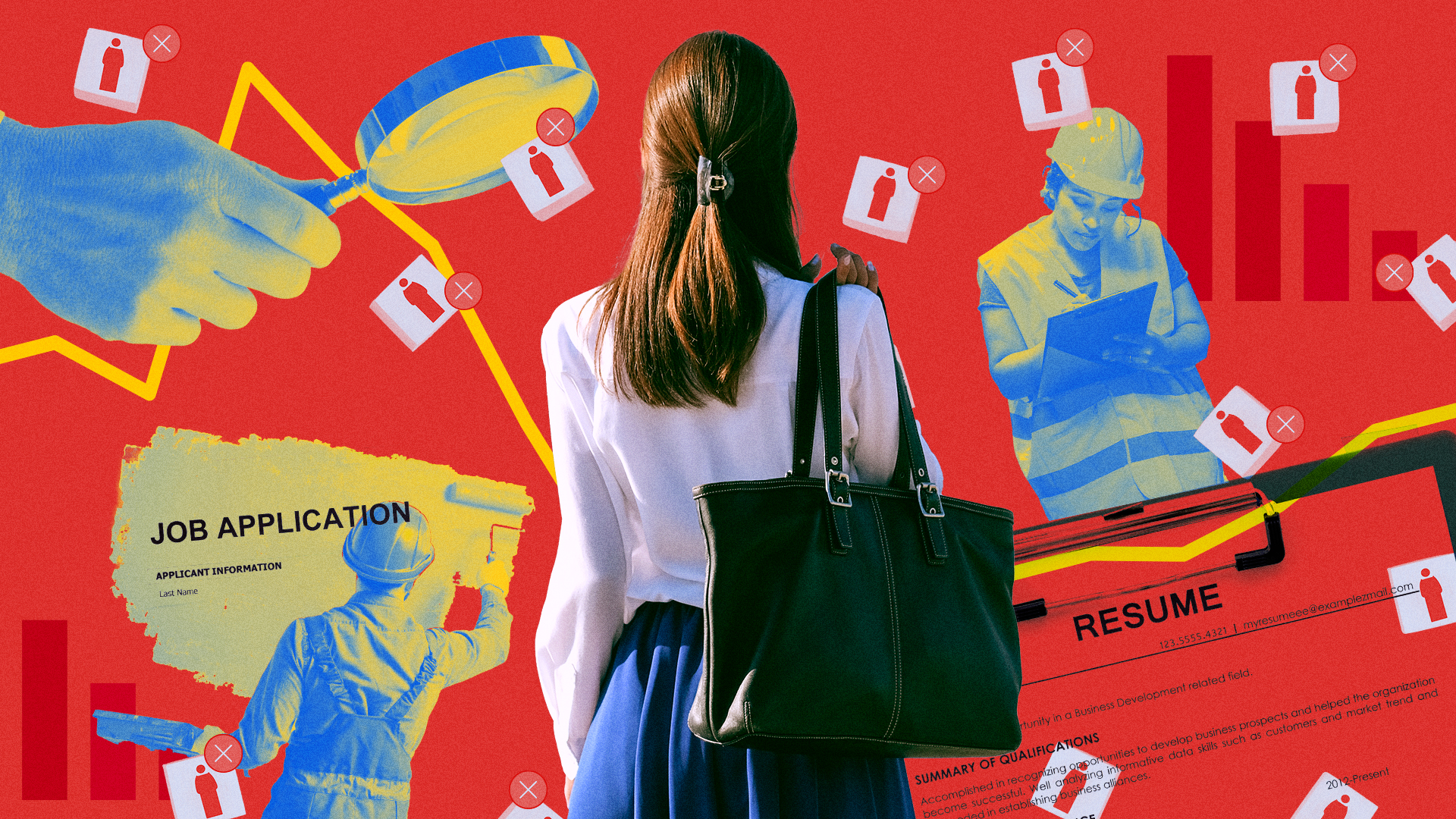 Job seekers illustration.