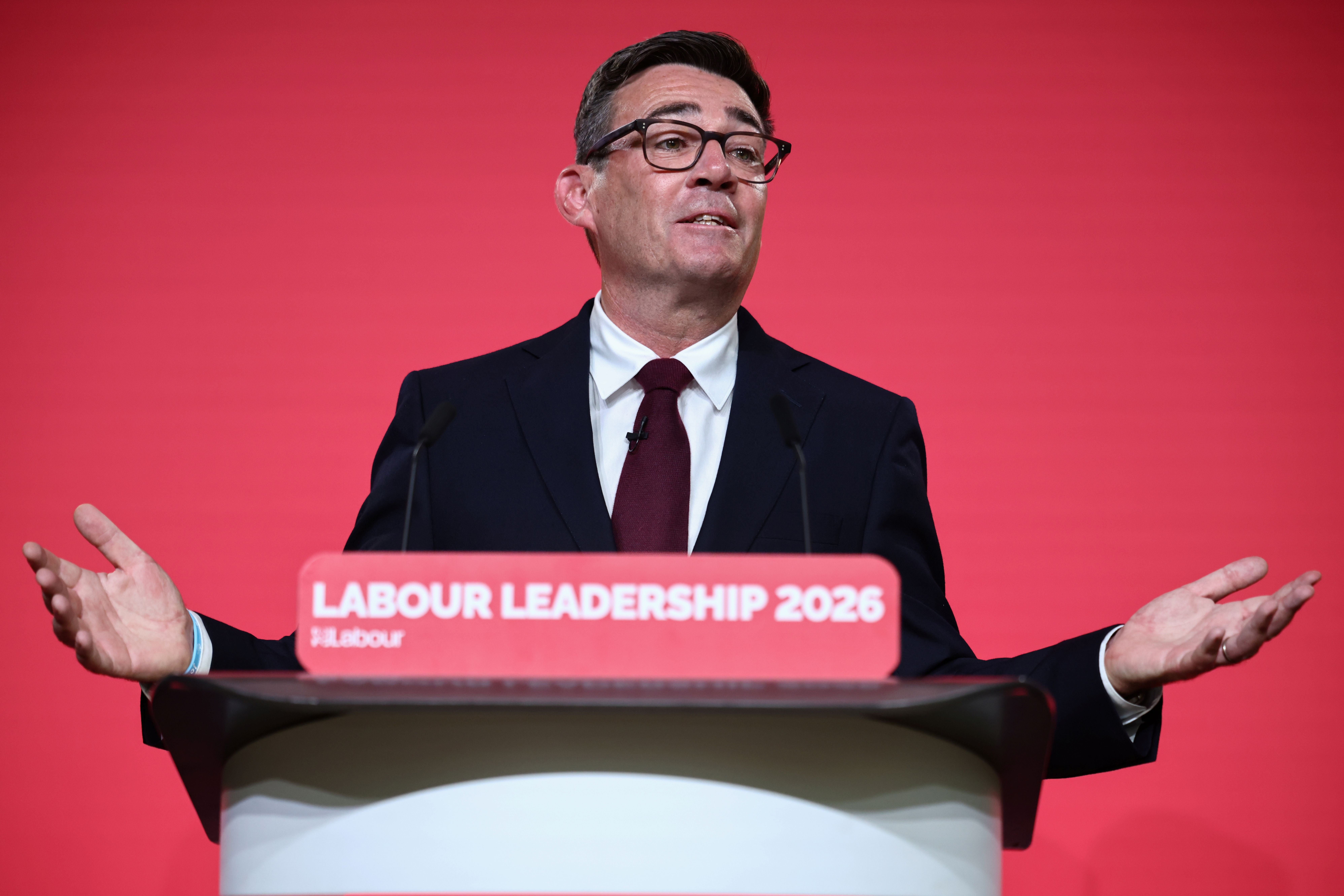 Andy Burnham speaks after being confirmed as the Labour Party's new leader and the country's next prime minister, during 'Labour's Special Conference' in central London, Friday July 17, 2026.