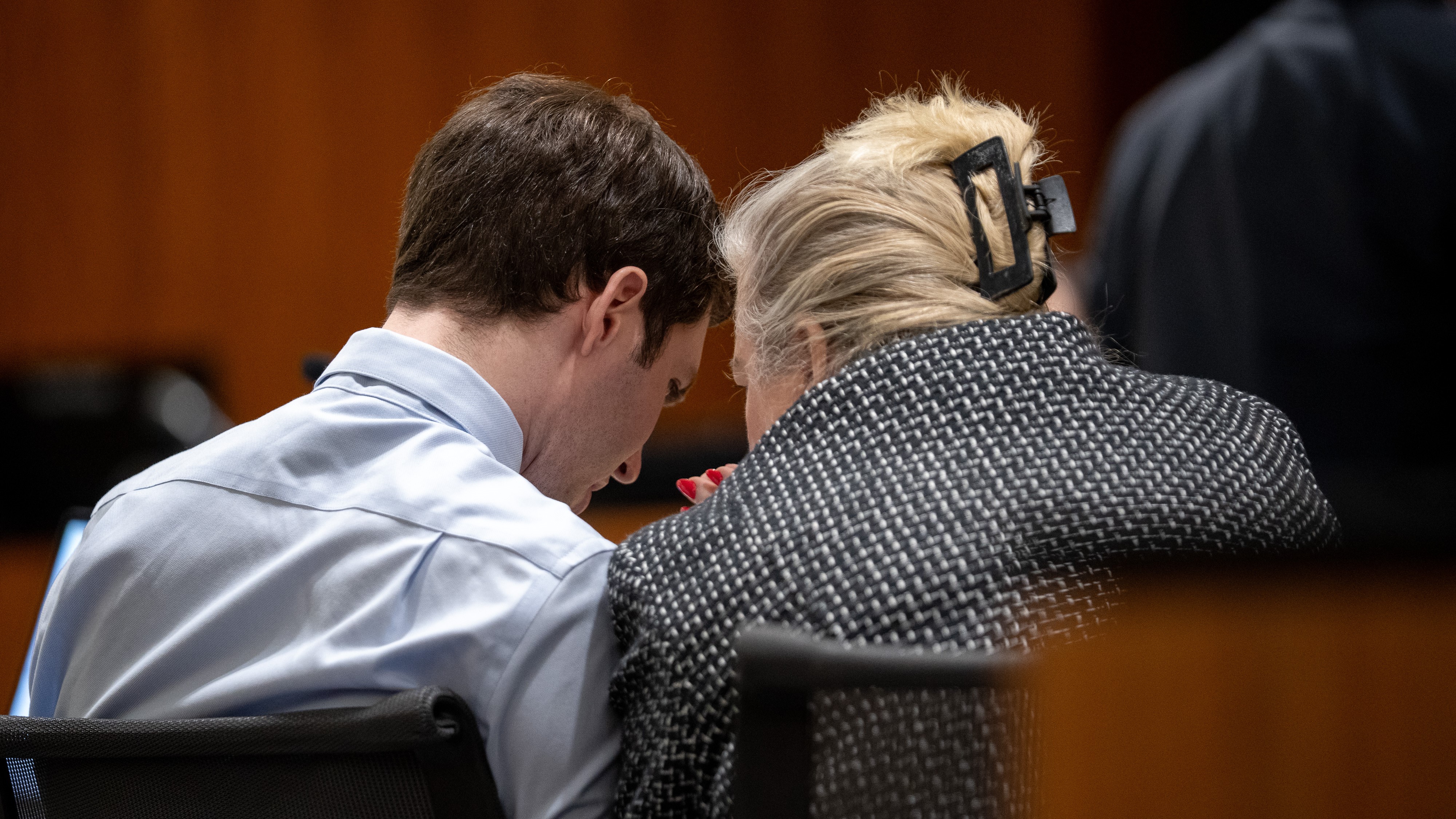 Tyler Robinson with his defence lawyer Kathryn Nester