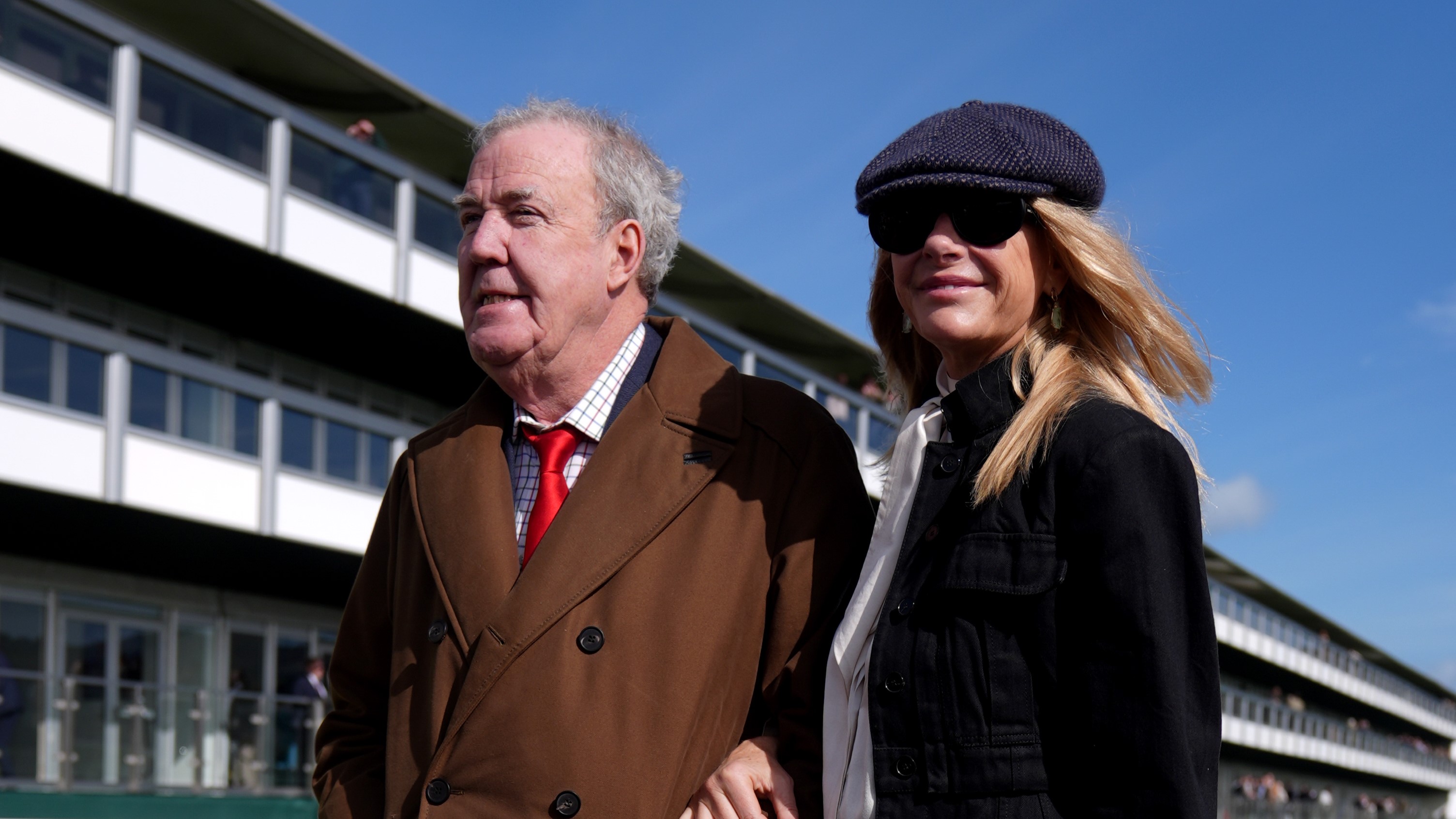 Jeremy Clarkson with his girlfriend Lisa Hogan, who co-stars on Clarkson's Farm