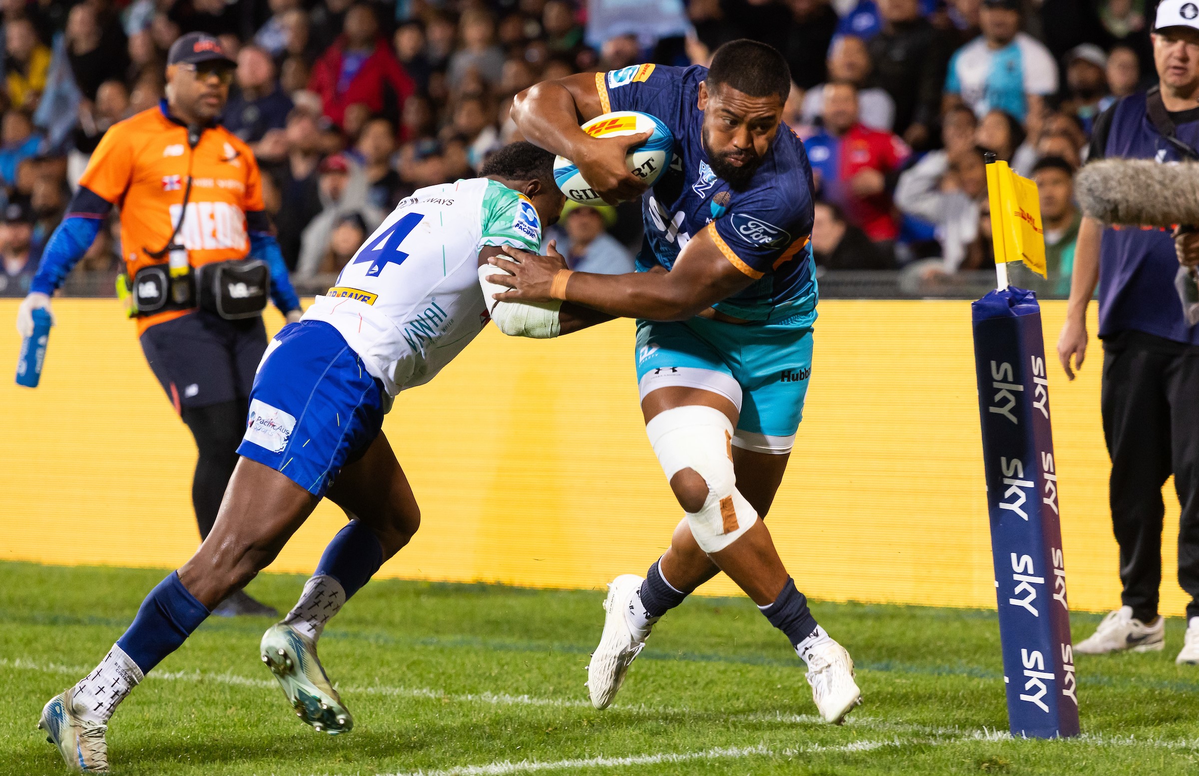 Replacement Julian Savea does what his brother couldn't quite do and gets on the scoresheet for Moana Pasifika.