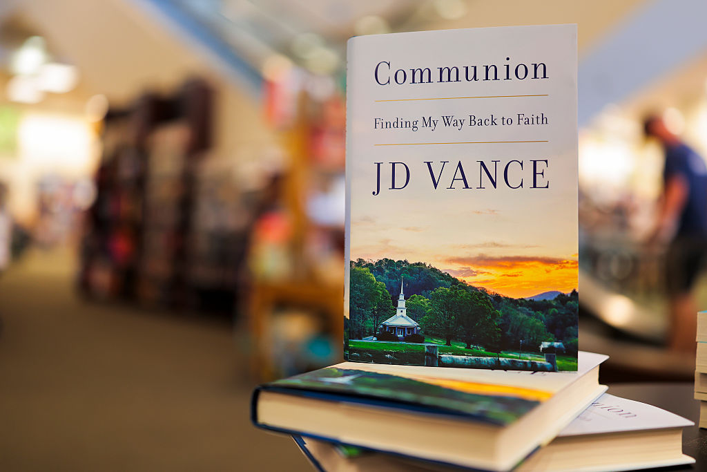 Copies of Vice President JD Vance's new book 