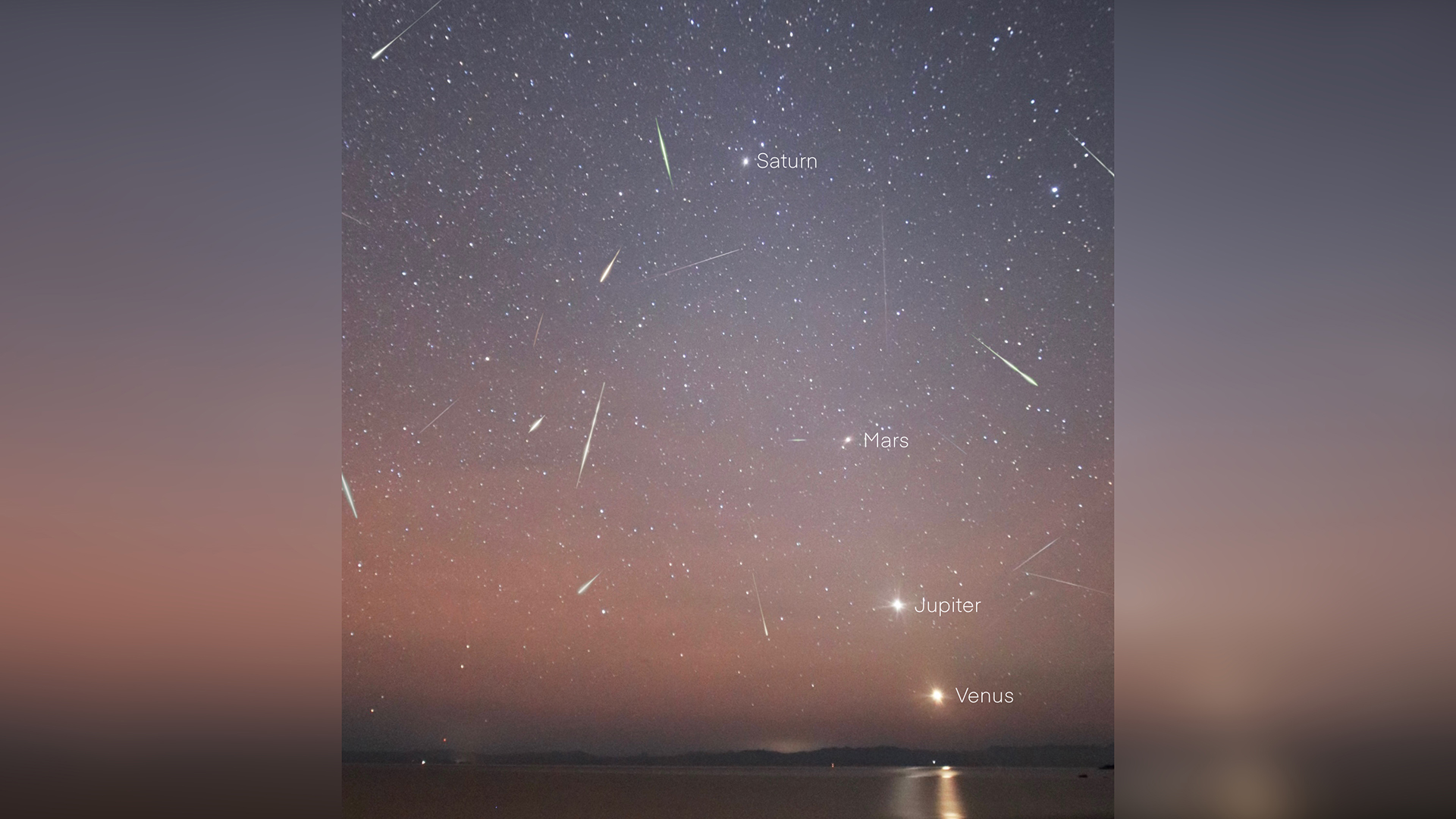 Meteor and planets over NZ dazzle stargazers image