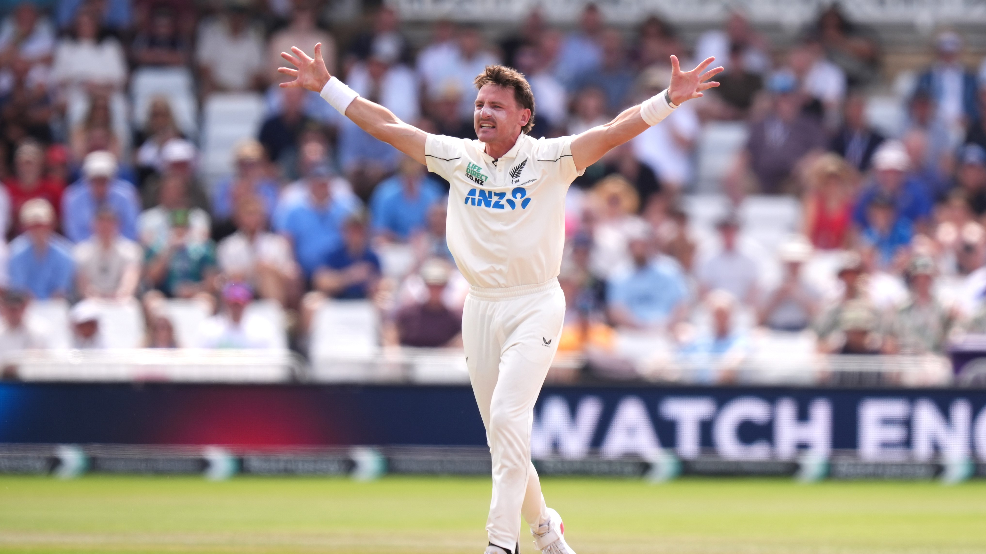 Black Caps bowler Nathan Smith ended the day with four wickets.