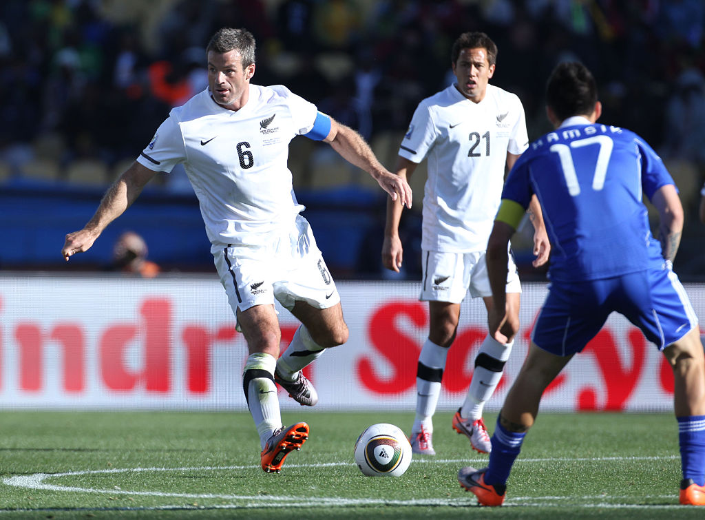 Ryan Nelsen in action for New Zealand at the 2010 World Cup 