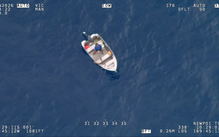 Apiuta was knocked out of his dinghy twice.