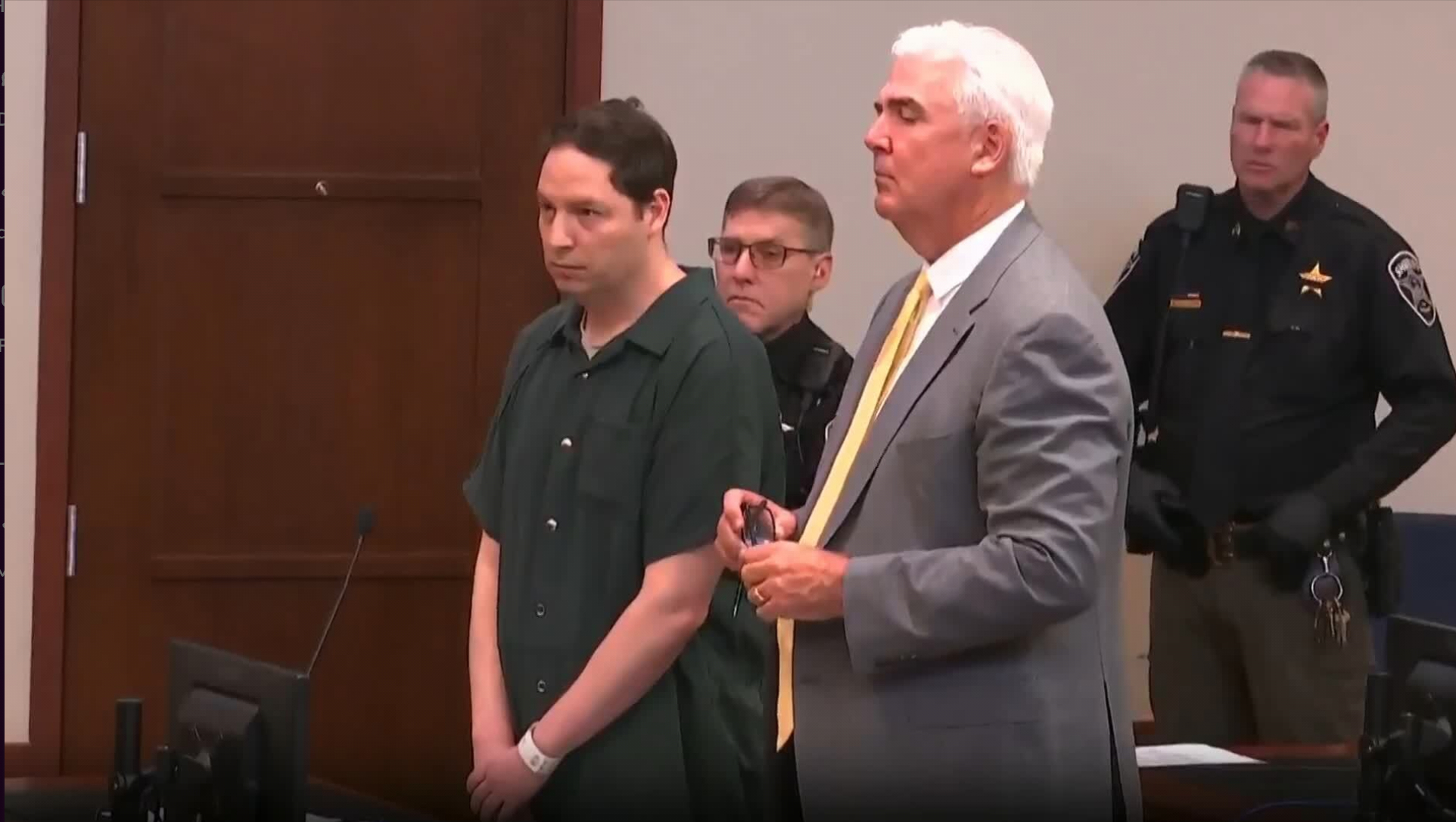 Brendan Banfield listens to a family impact statement ahead of the sentencing in court on Friday, June 5, 2026 in Fairfax, Va.