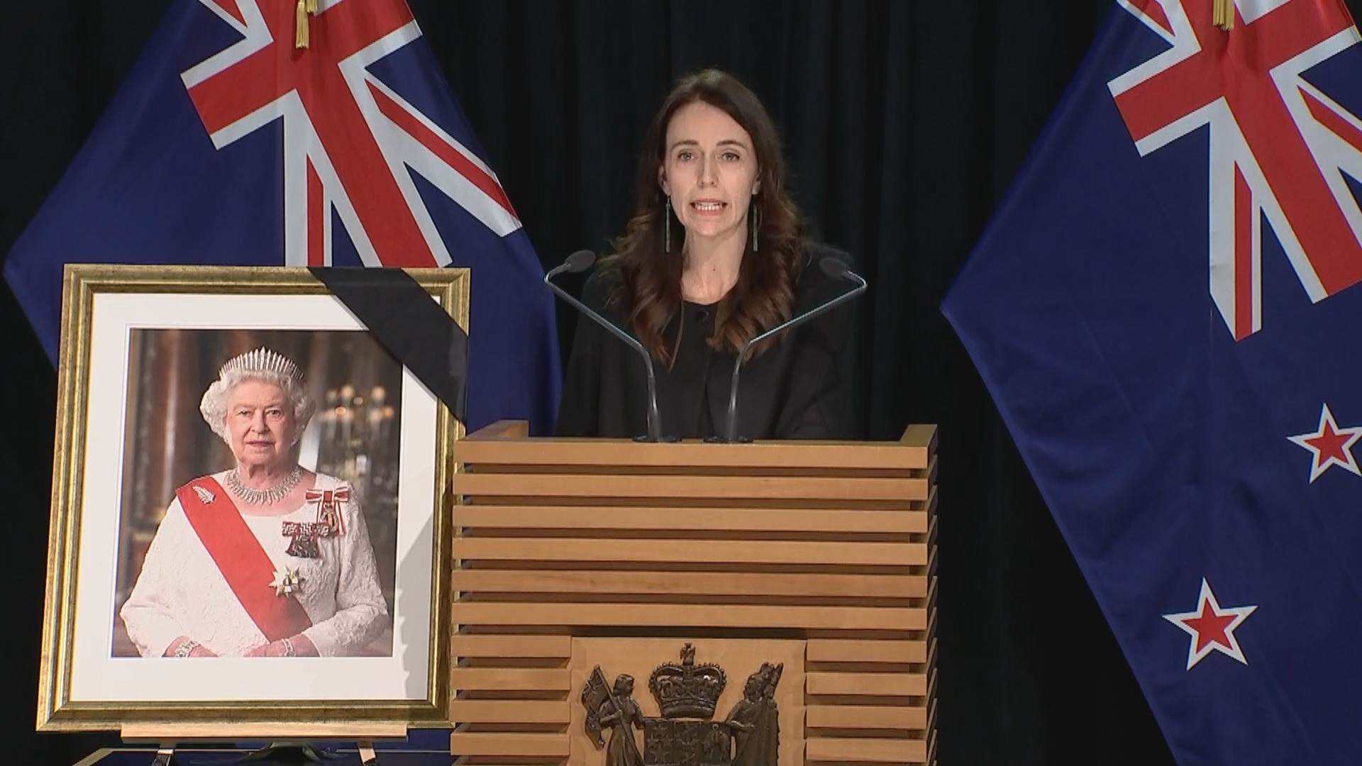 Jacinda Ardern speaks about the death of the Queen. 