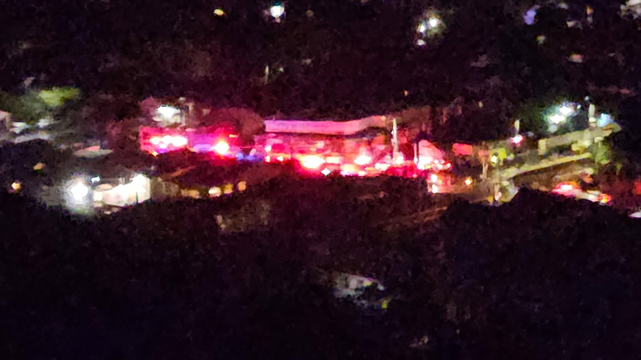 Emergency services at the scene near Khandallah Station.