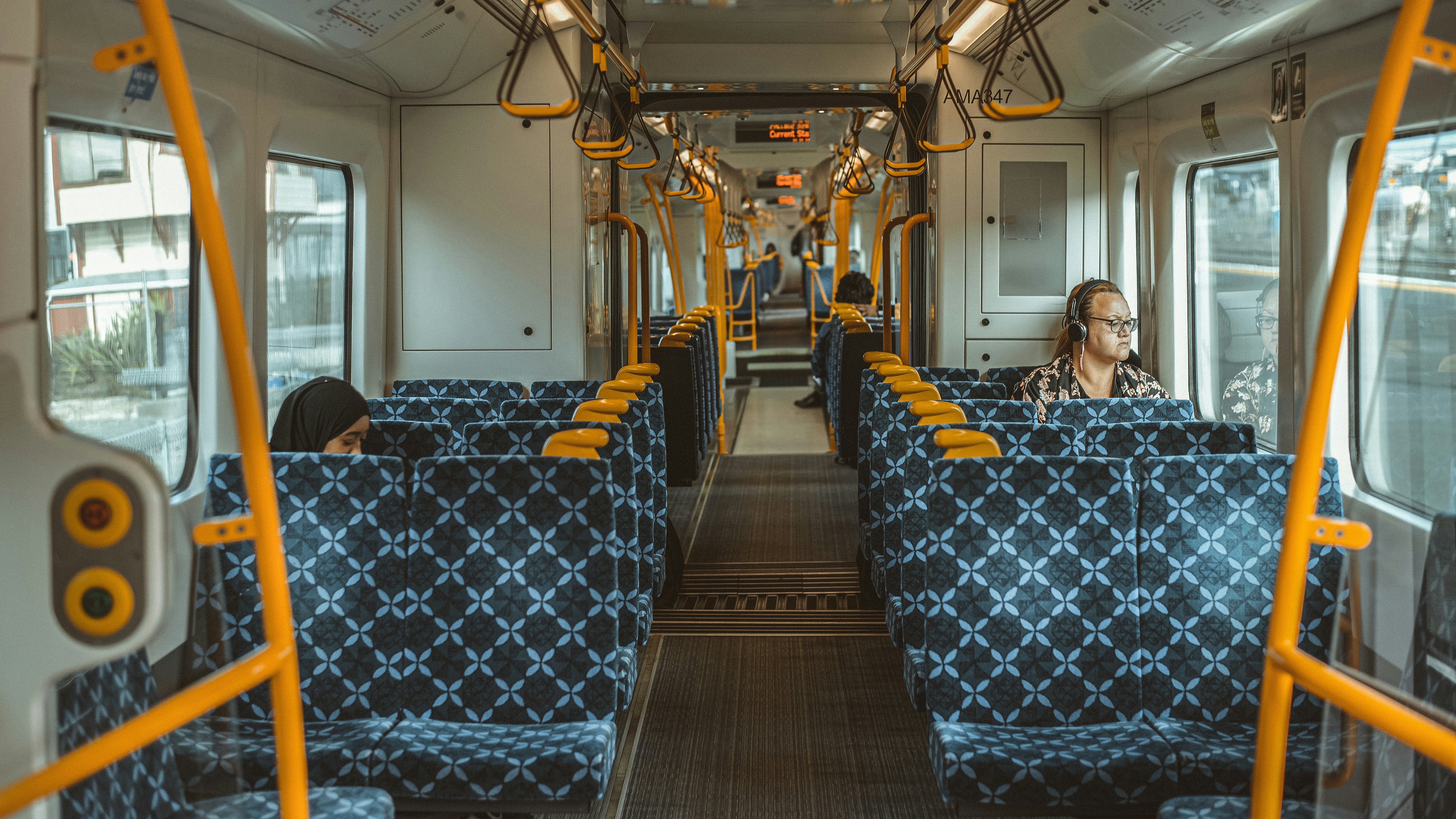 Interior of an Auckland passenger train (file image).