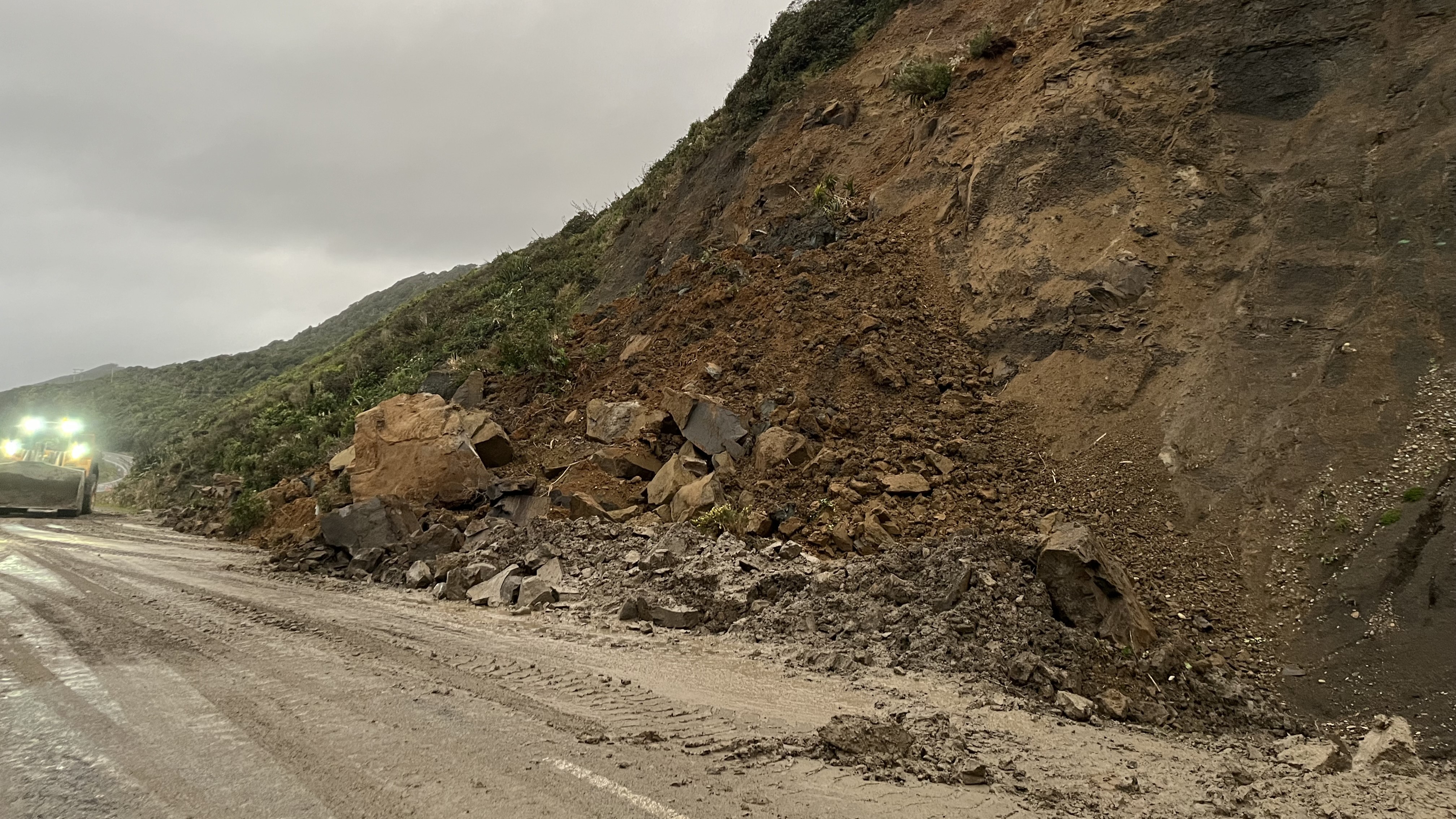 State Highway 6/Coast Road, between Rapahoe and Nine Mile in the Grey District, has opened to a single lane under stop/go traffic management after a slip forced the full road closure earlier this morning.