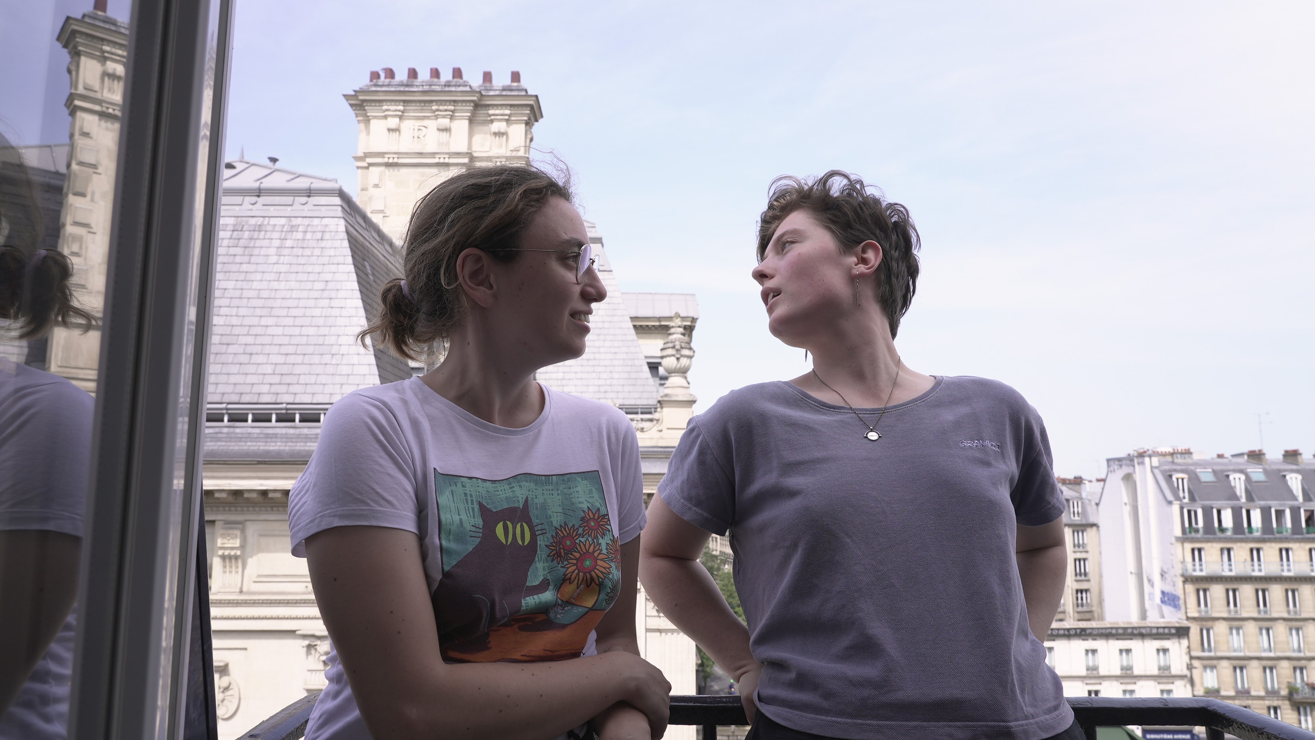 Paris resident Amelie Kenney (right) and Francesca Pilia