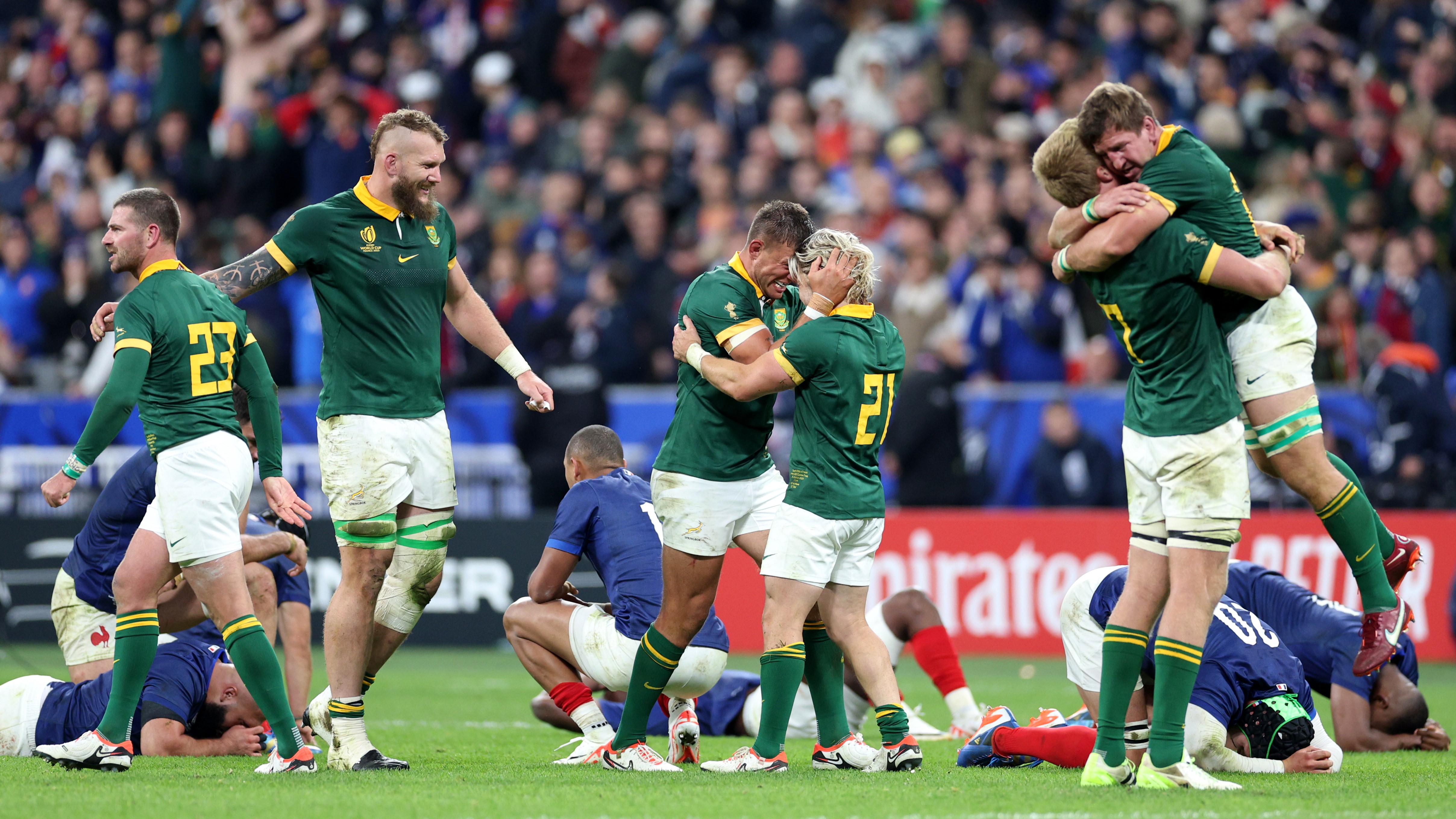 Dejected French players take off their World Cup runners-up medals