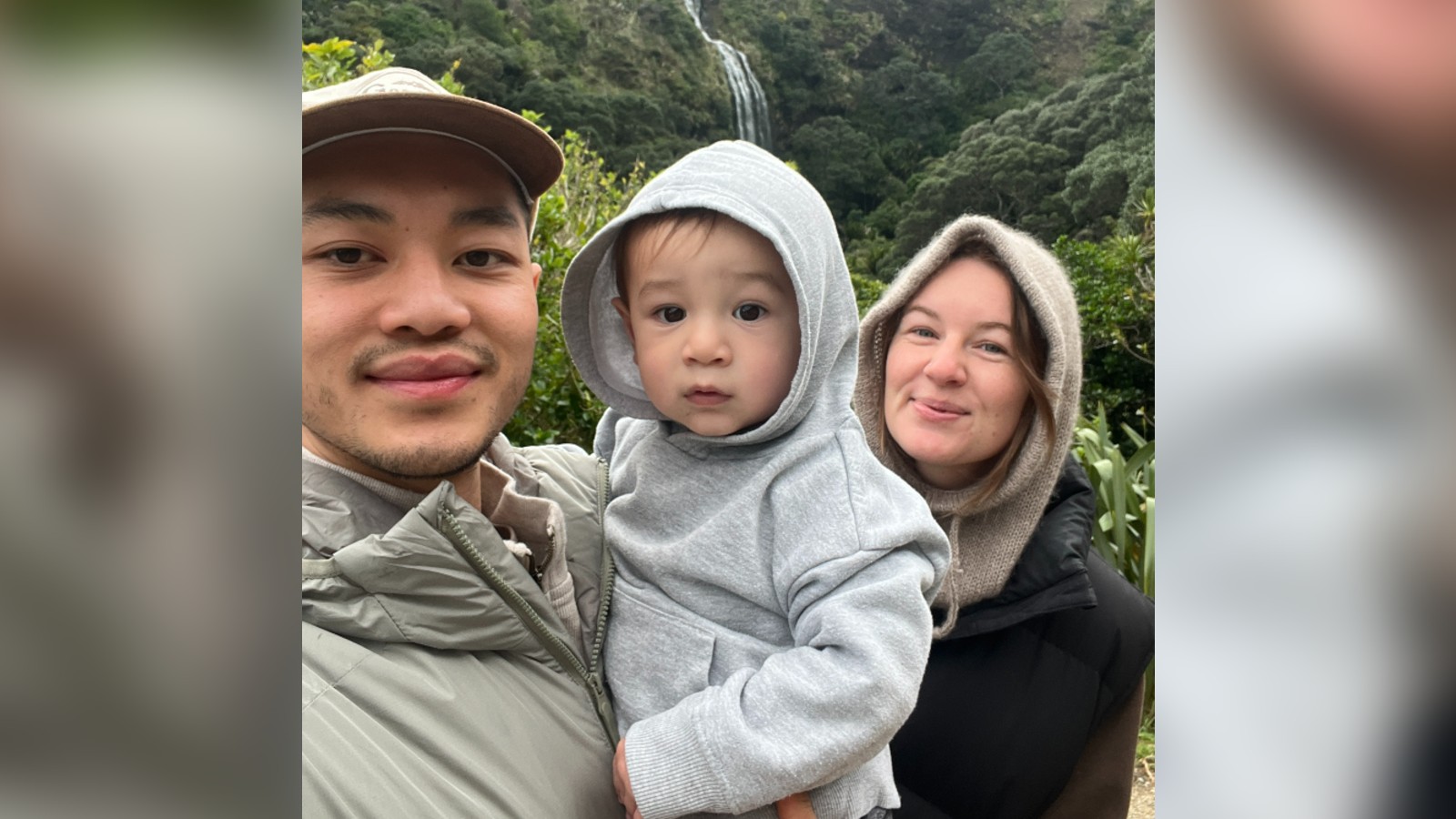 Billy and Jesse with their three-year-old son Roman.
