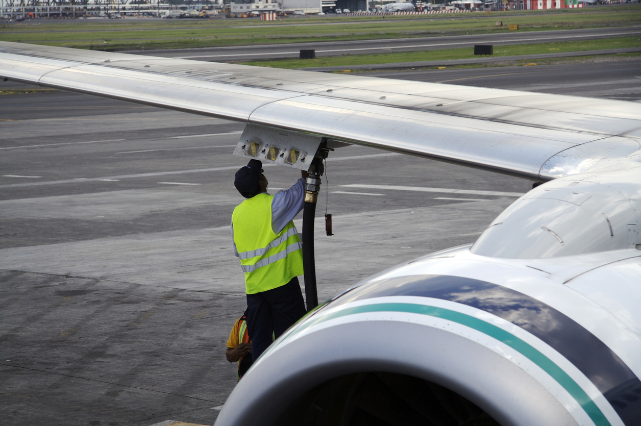 Generic image of a plane being filled with aviation fuel