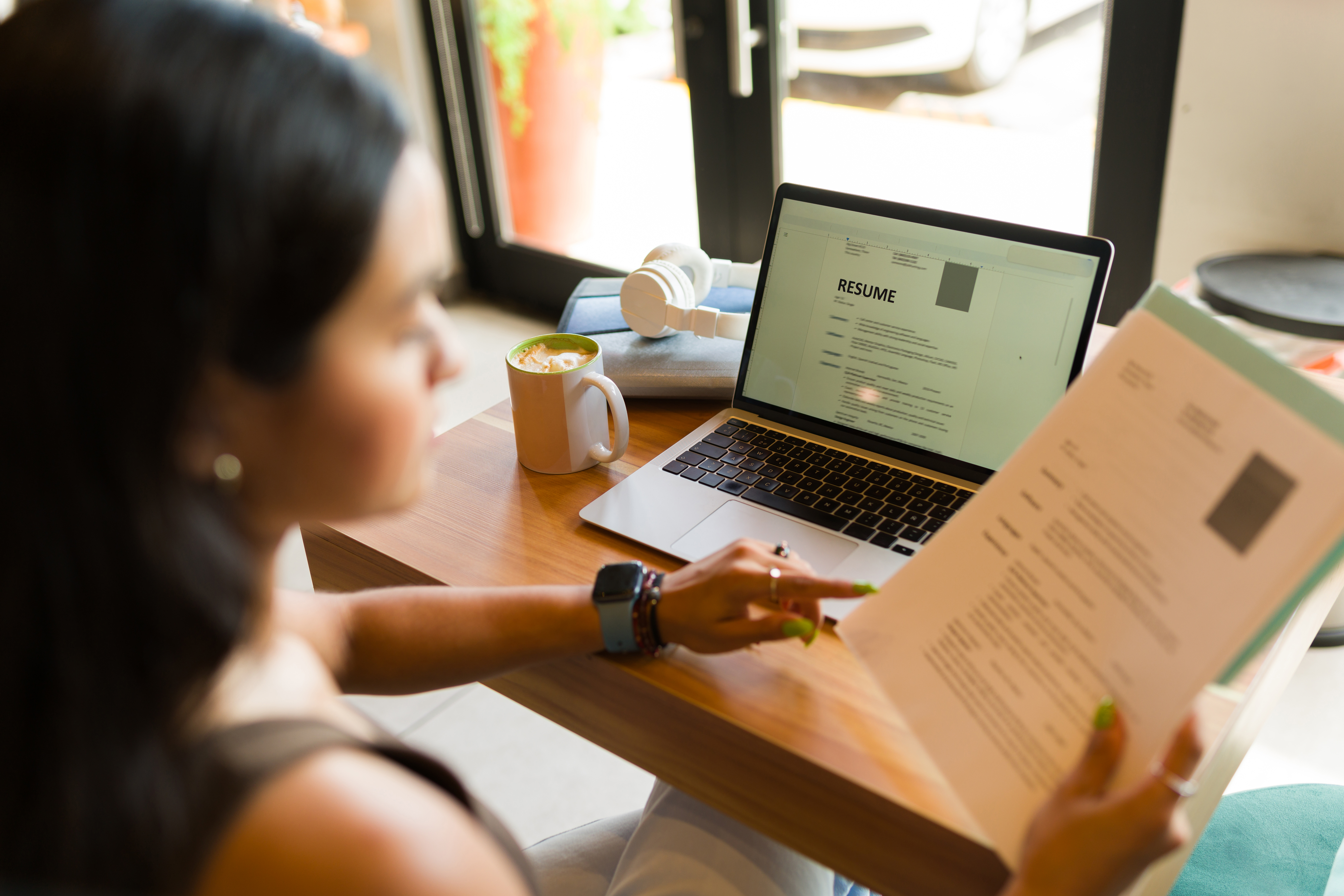 A young woman looking for a new job (file image).