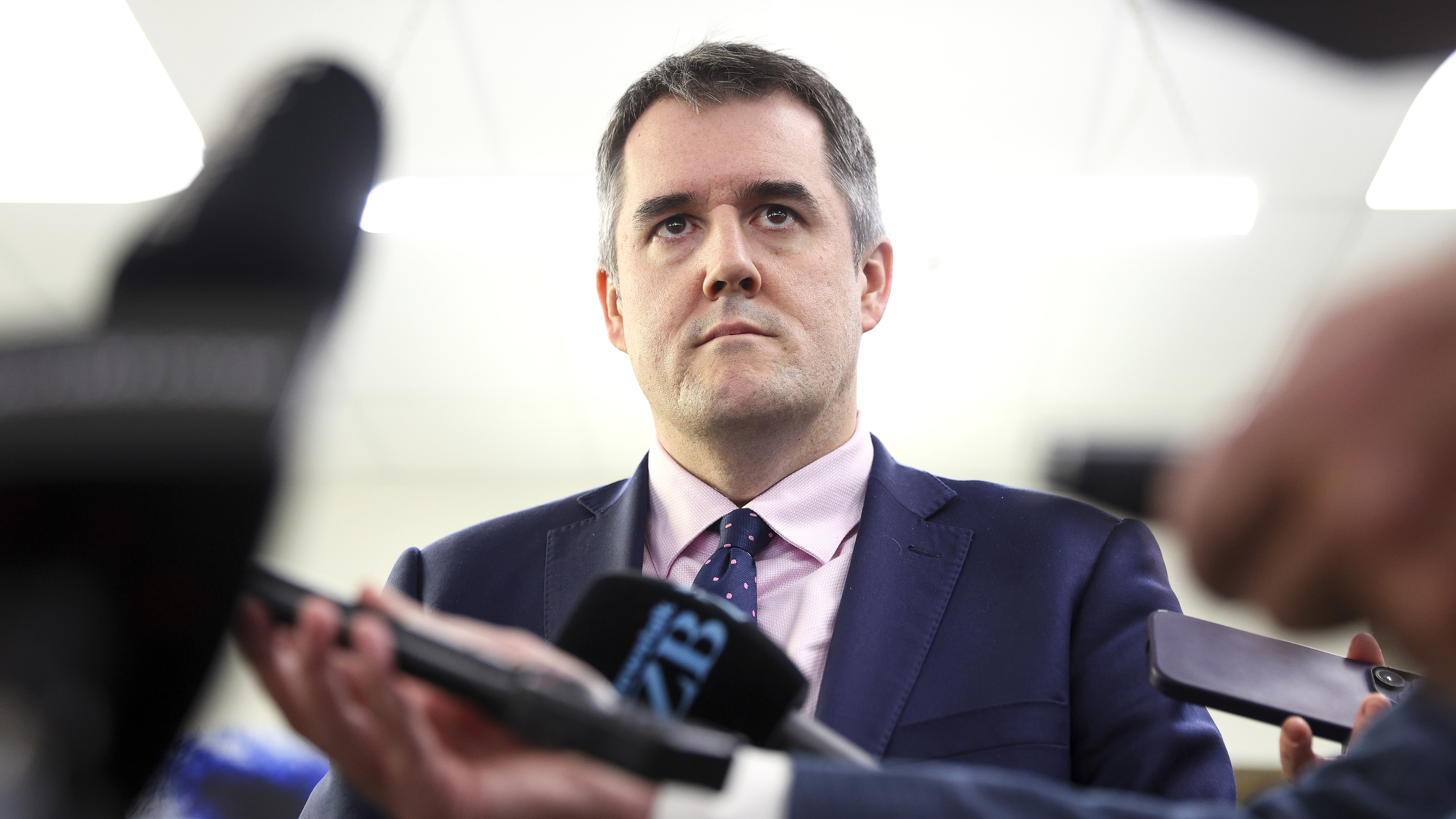 Chris Bishop speaks to media (file image).