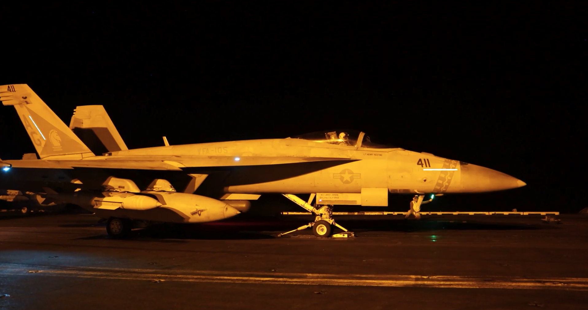 A US jet takes off from an aircraft carrier on July 16.