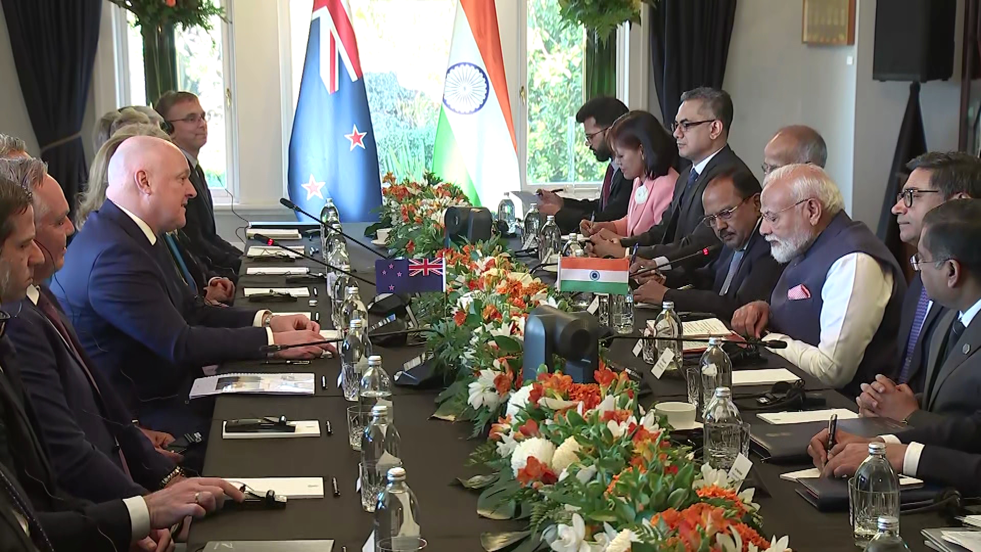 Prime Minister Christopher Luxon and Indian Prime Minister Narendra Modi.