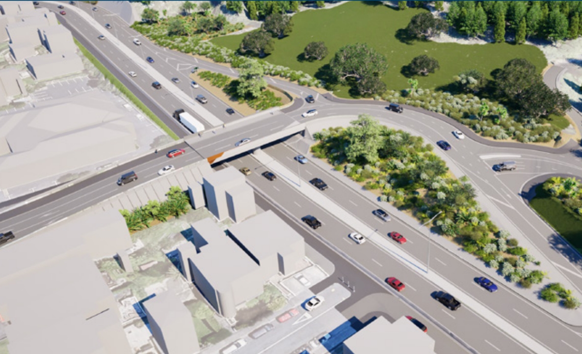 Widening of Ruahine Street providing 2 lanes in each direction