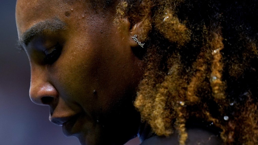 Serena Williams, of the United States, prepares to serve against Anett Kontaveit, of Estonia, during the second round of the U.S. Open tennis championships, Aug. 31, 2022, in New York