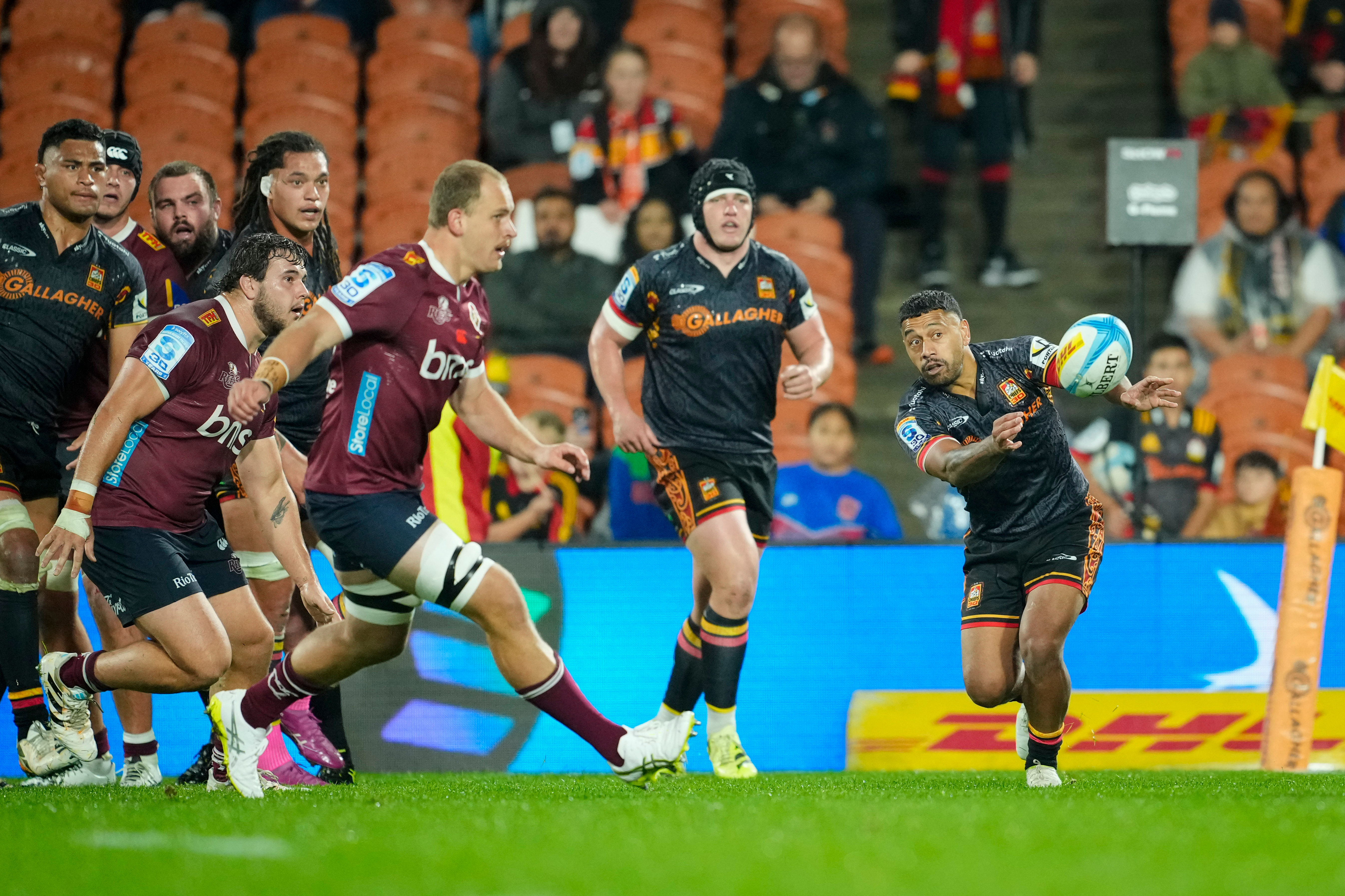 Chiefs Te Toiroa Tahuriorangi during the Chiefs v Reds Super Rugby Pacific Qualifying Final match at FMG Stadium Waikato in Hamilton