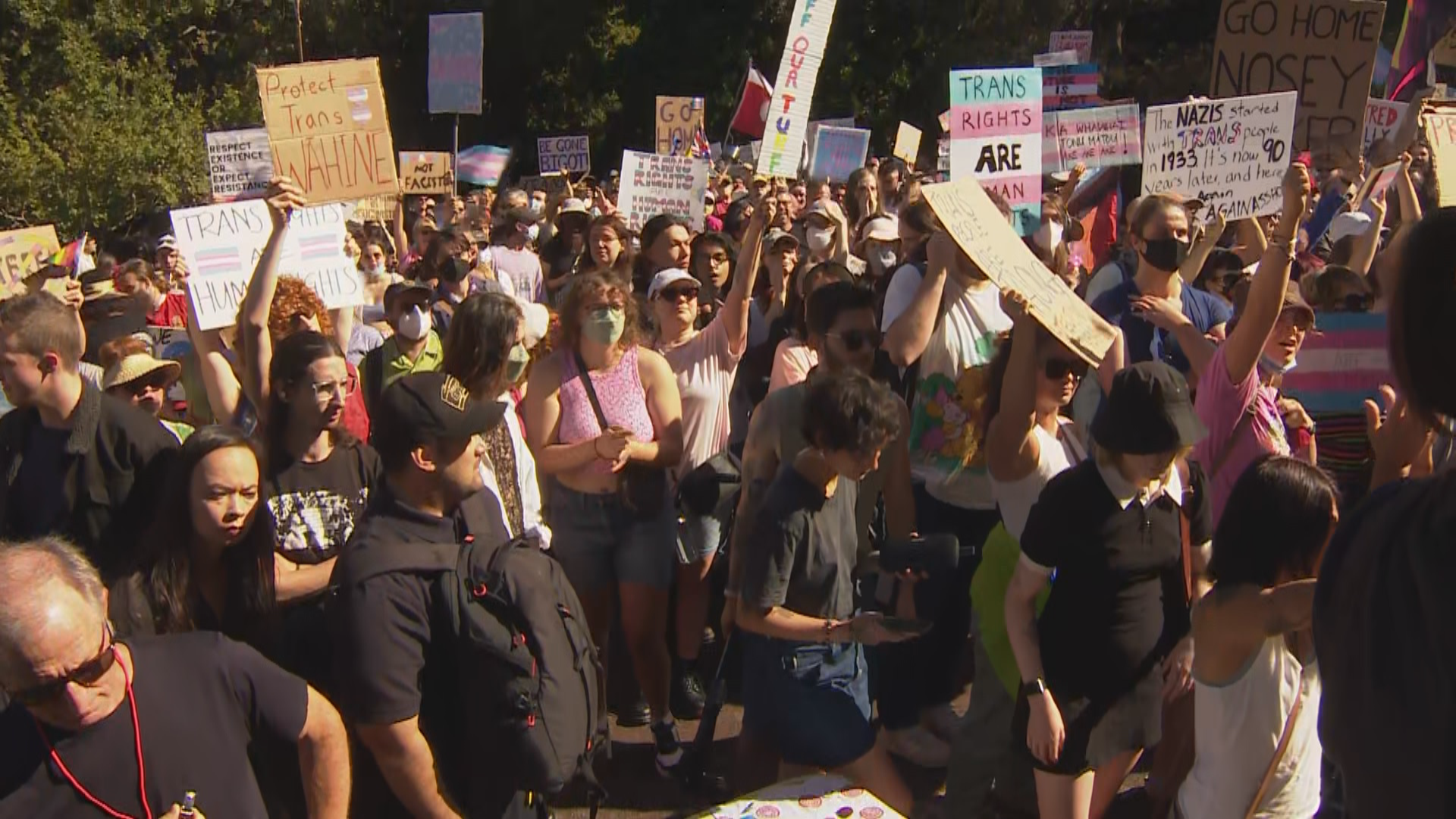 Posie Parker protest.
