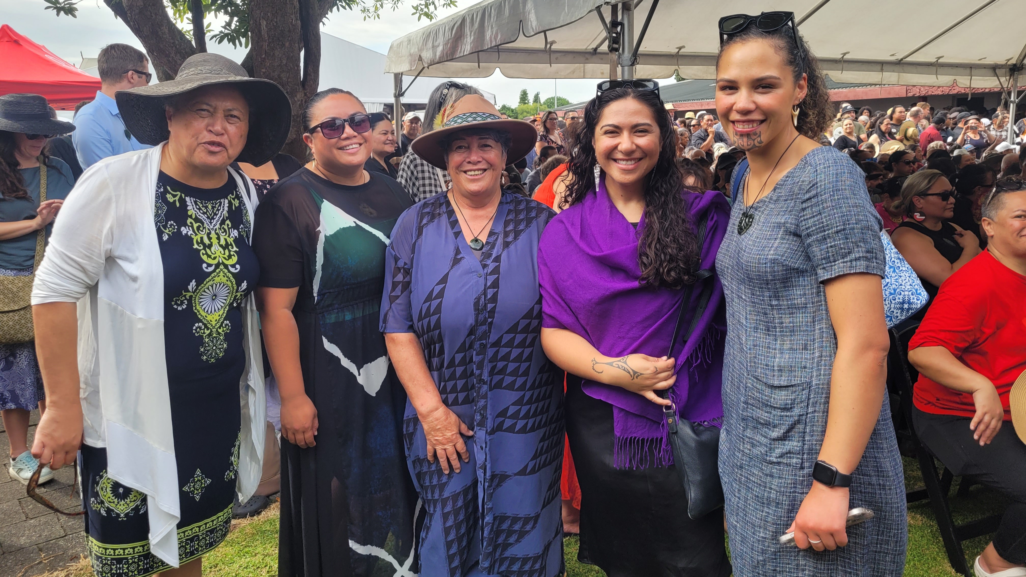 Just a few members of the Ngati Porou contingent who drove over on Friday from Tairāwhiti to attend the hui.
