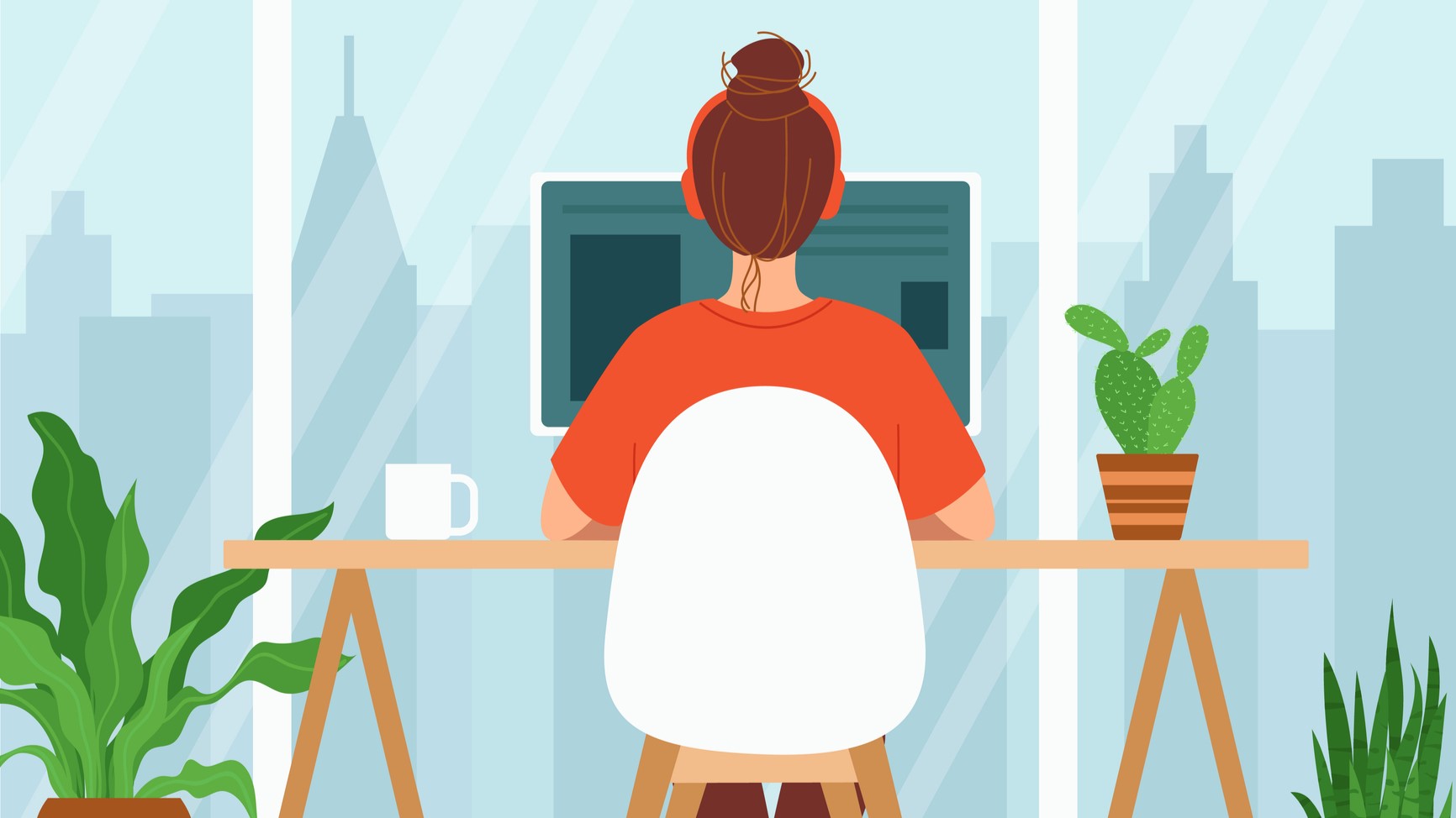 You can improve your wellbeing while sitting at your computer. 