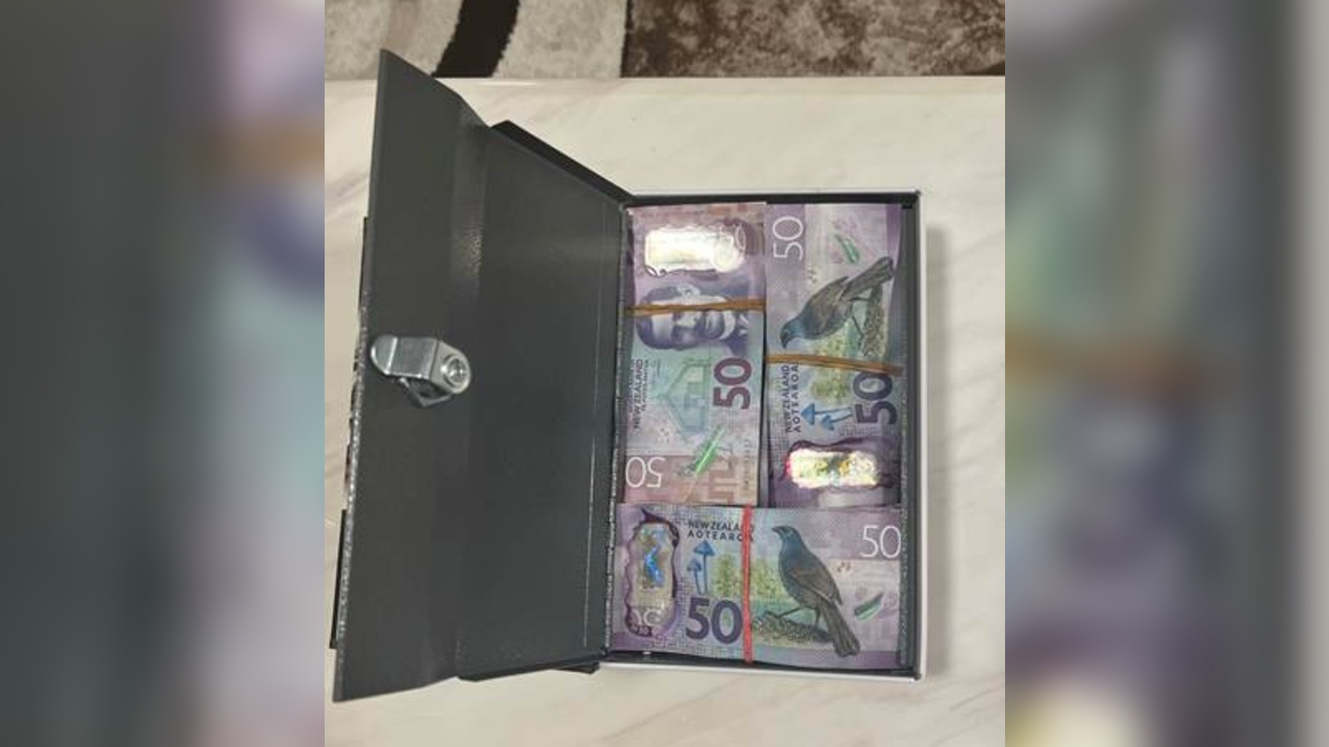 Cash seized during search warrants executed yesterday.