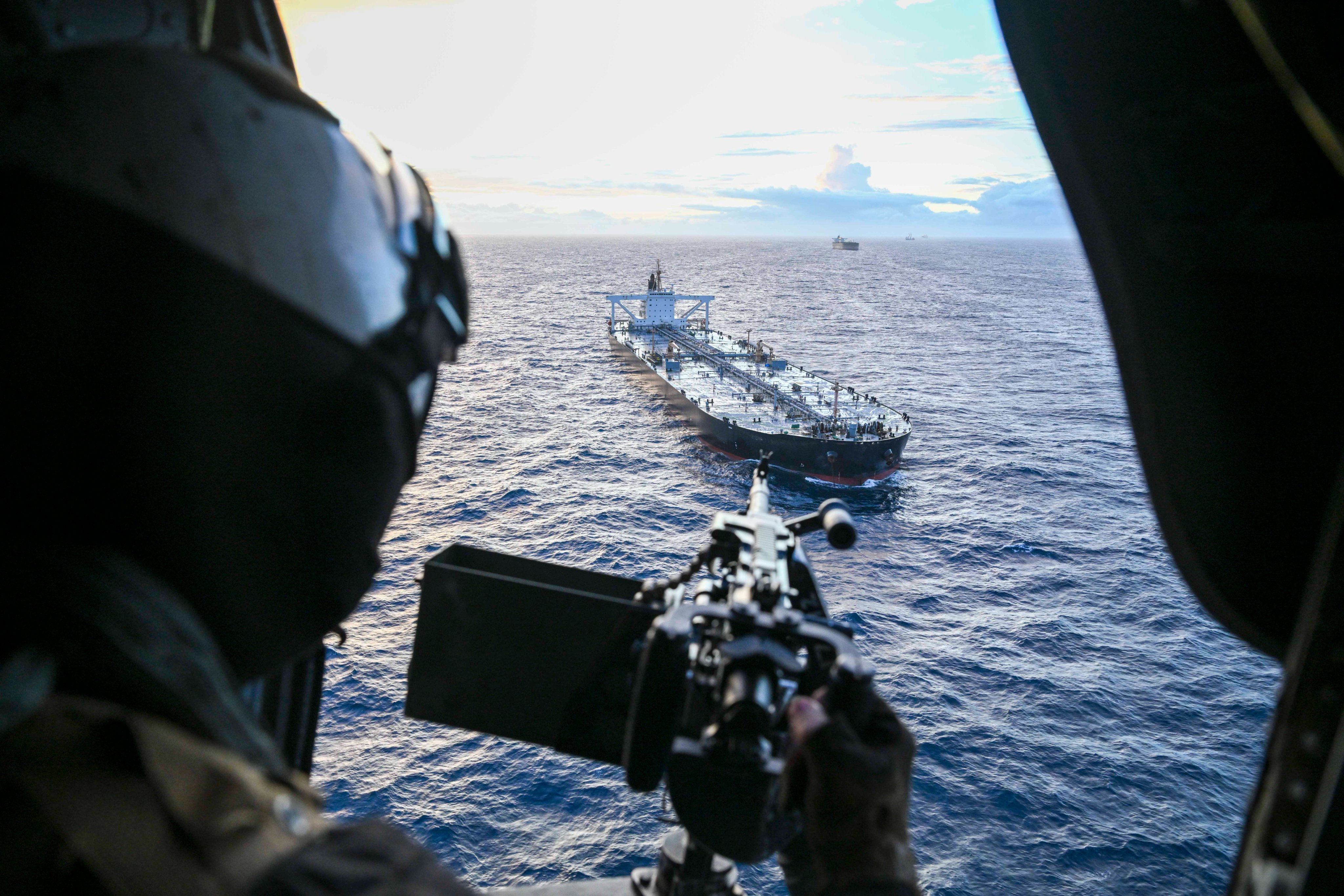 US Forces during an operation to board the MT Davina. 