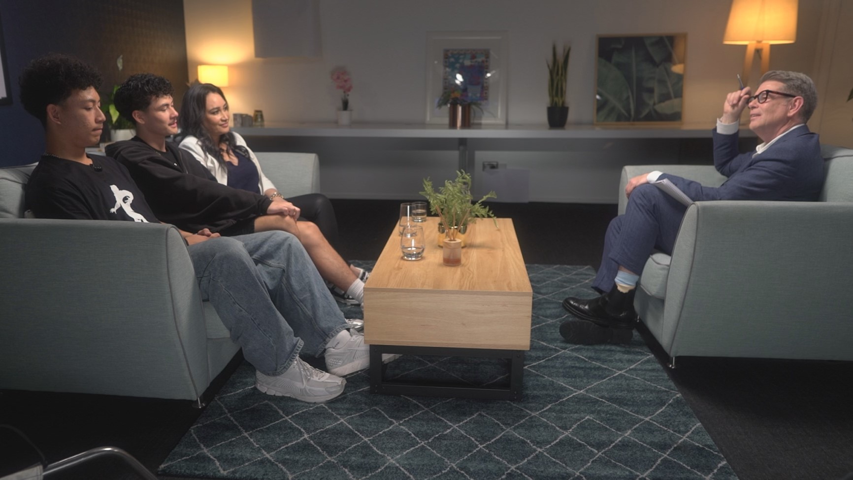 Watch John Campbell interview the Lomu family on TVNZ+