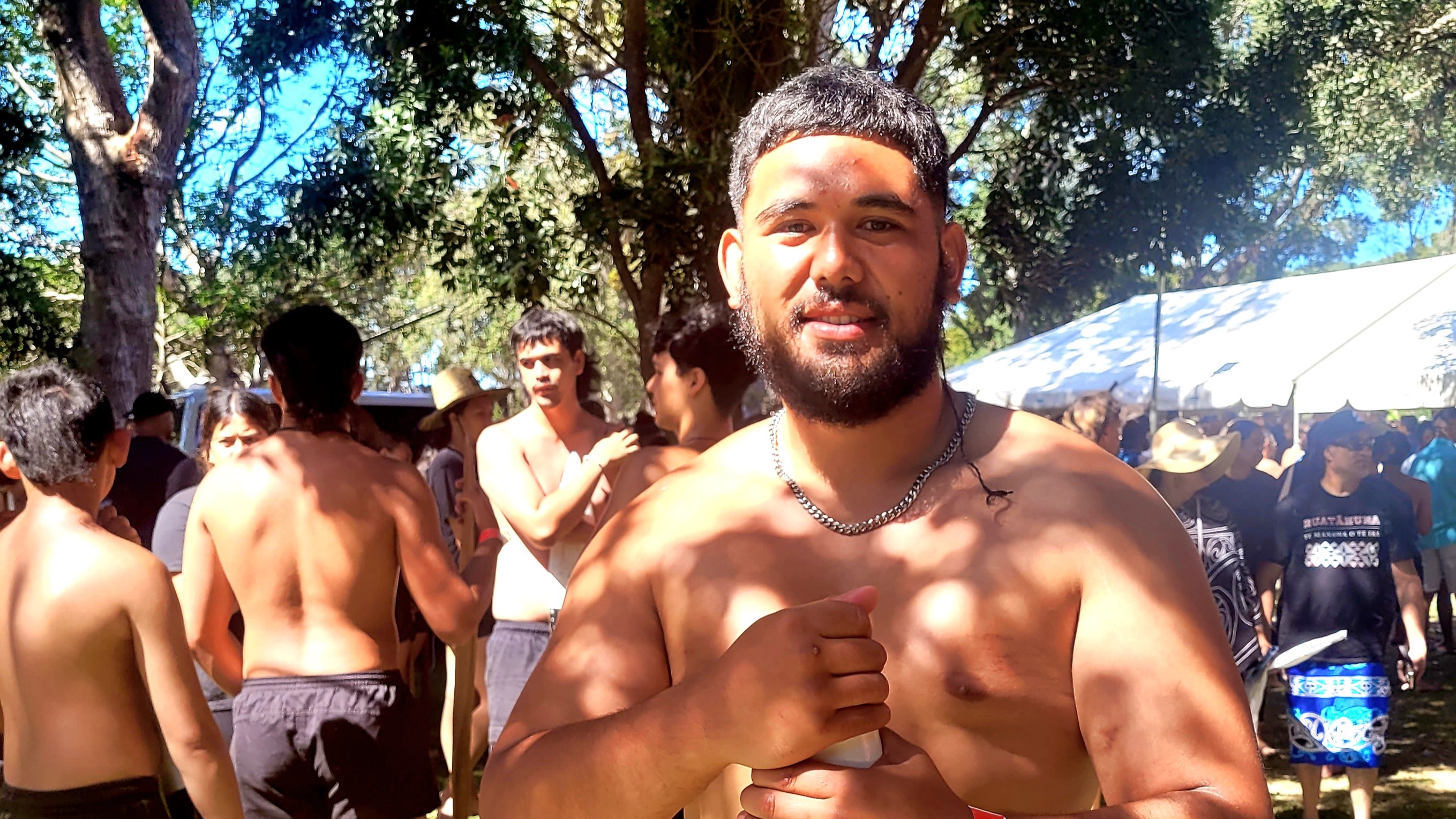 Waitangi first-timer Israel Hapi, of the Ngā Kākano Foundation, Te Puke. 