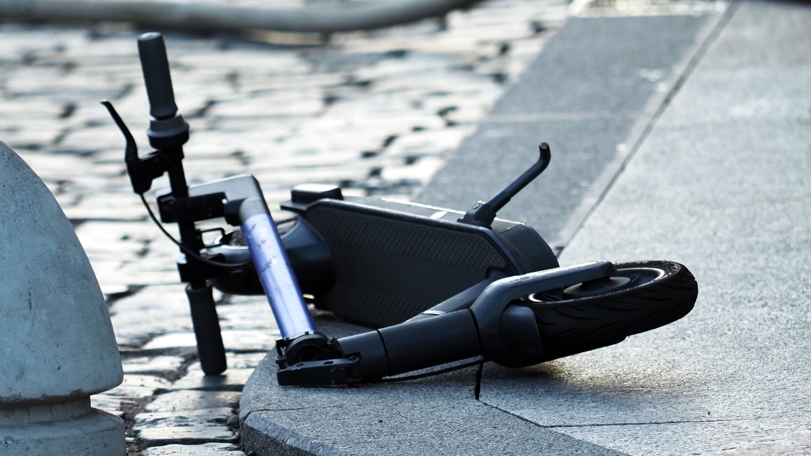 Damaged e-scooter after a crash (file image).