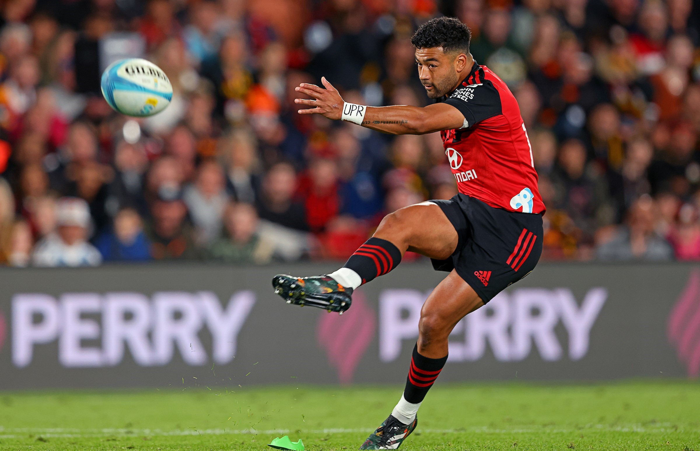 Richie Mo'unga played more than 100 games for the Crusaders before his departure to Japan.