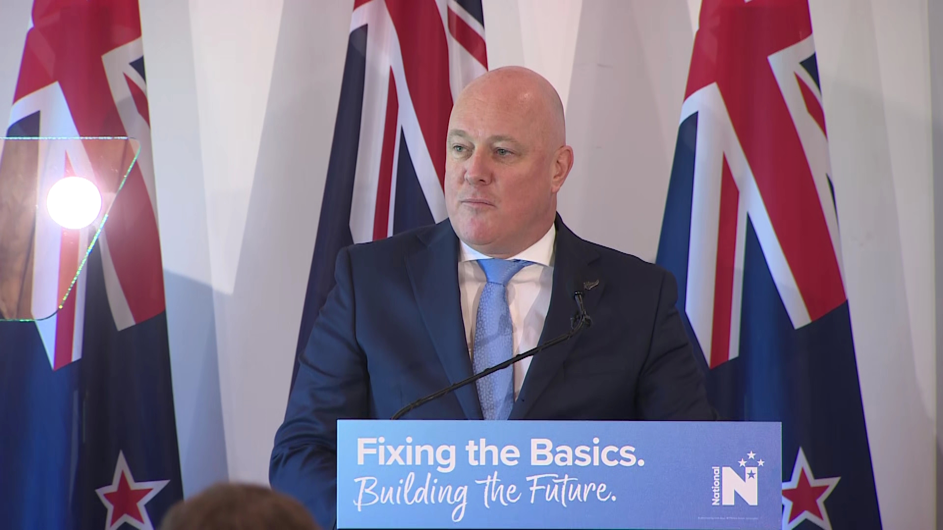 The National leader is making a party announcement from Lower Hutt this morning.