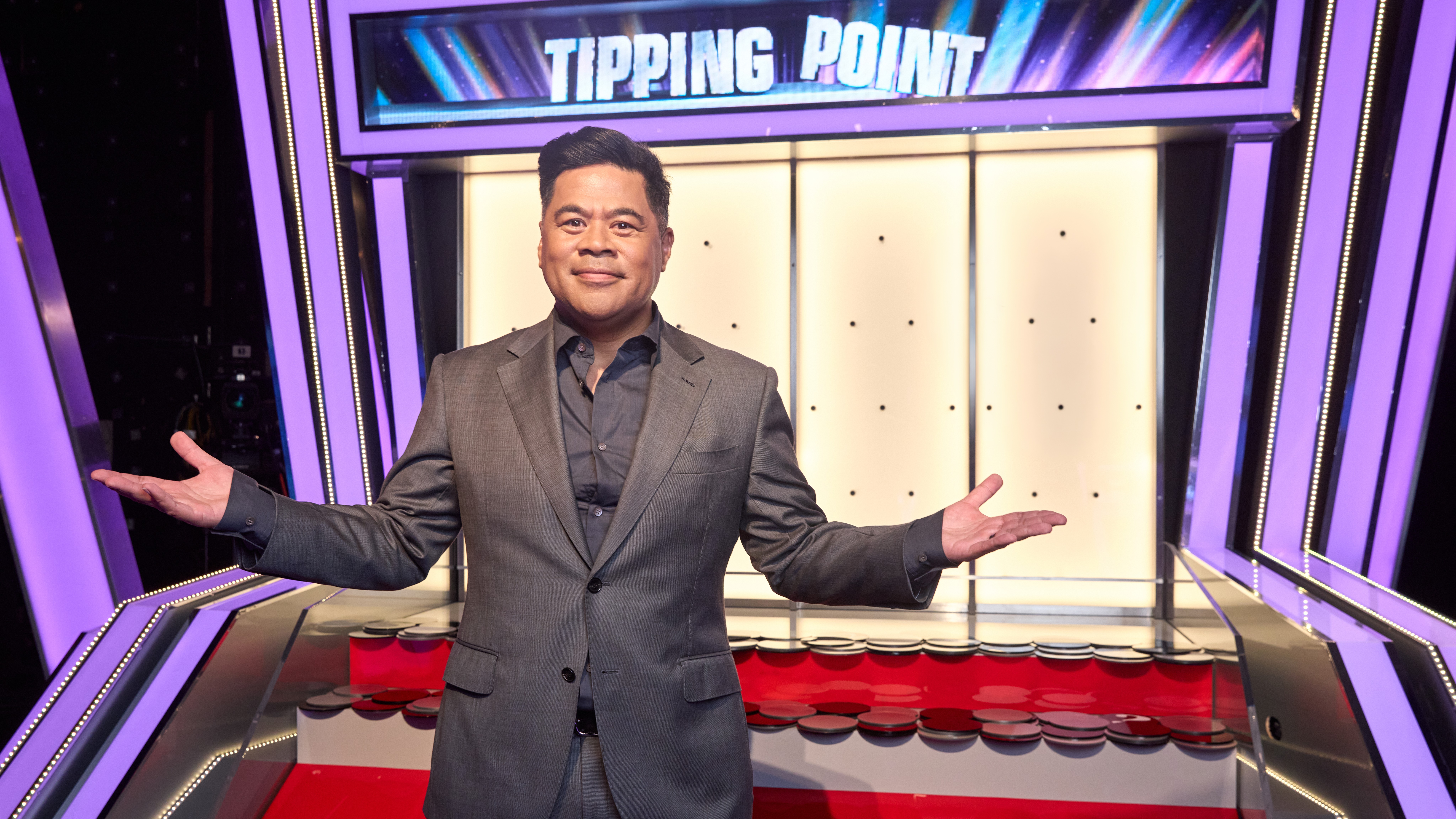 Celebrity Tipping Point host Daniel Faitaua.
