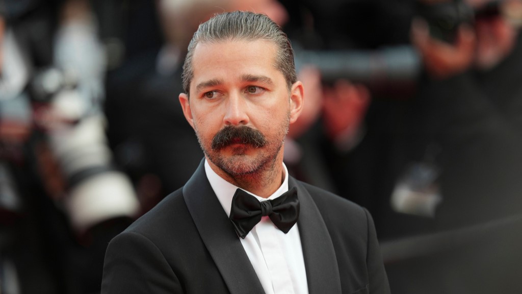 Shia LaBeouf poses for photographers upon arrival at the premiere of the film 'The Phoenician Scheme' at the 78th international film festival, Cannes, southern France, May 18, 2025.