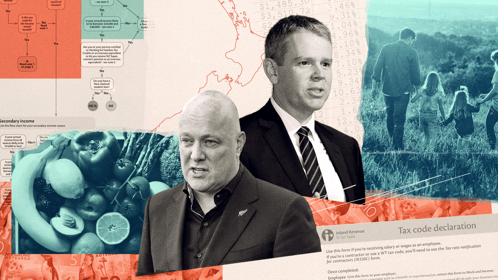 The parties are rolling out their tax pledges as the October 14 vote looms. (Illustration)