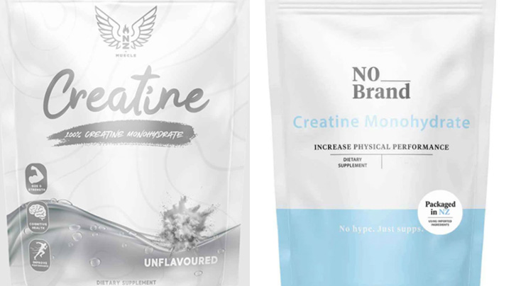 NZ Muscle and No Brand Creatine. (Source: MPI)