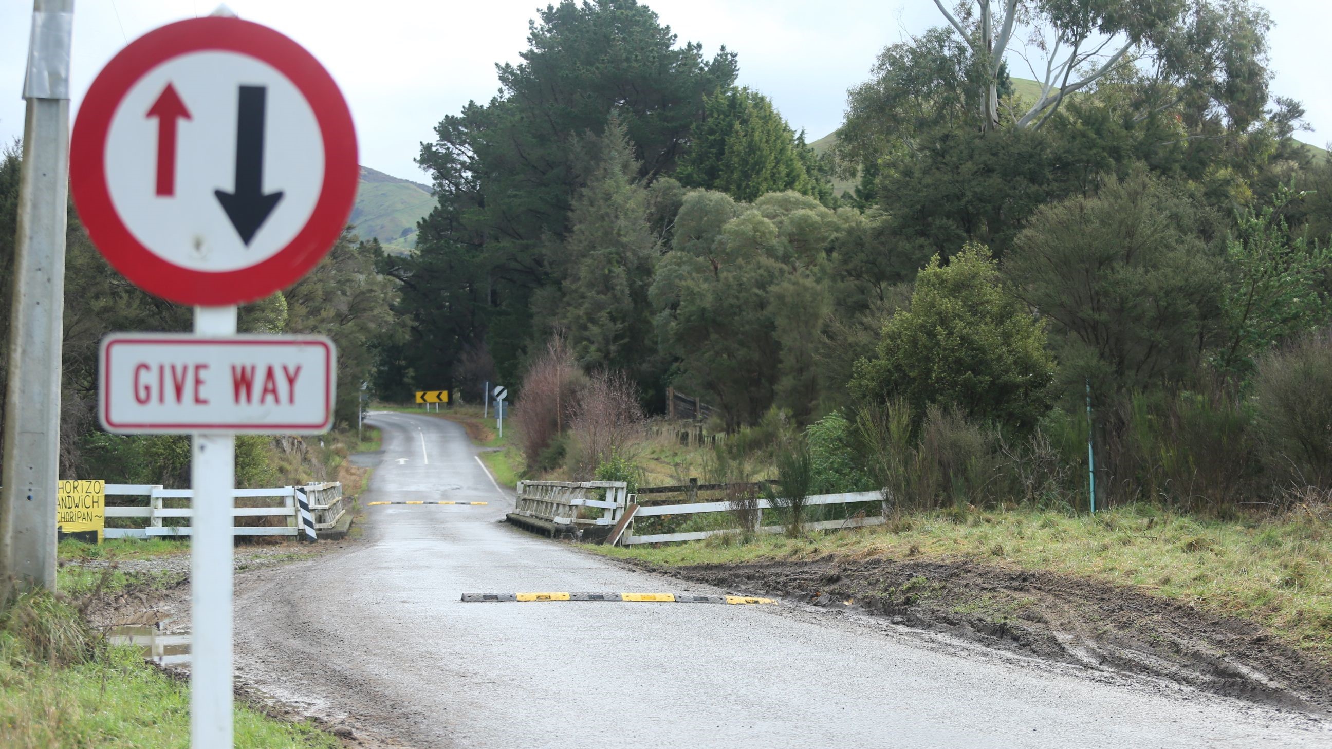 The Atiwhakatu bridge is a single lane bridge. (Source: Emily Ireland)