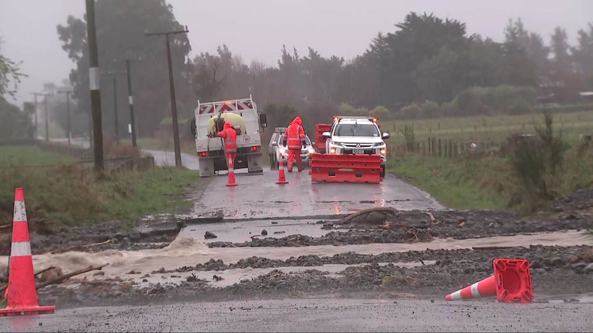 Flooding on Postmans Rd, Kaikōura 